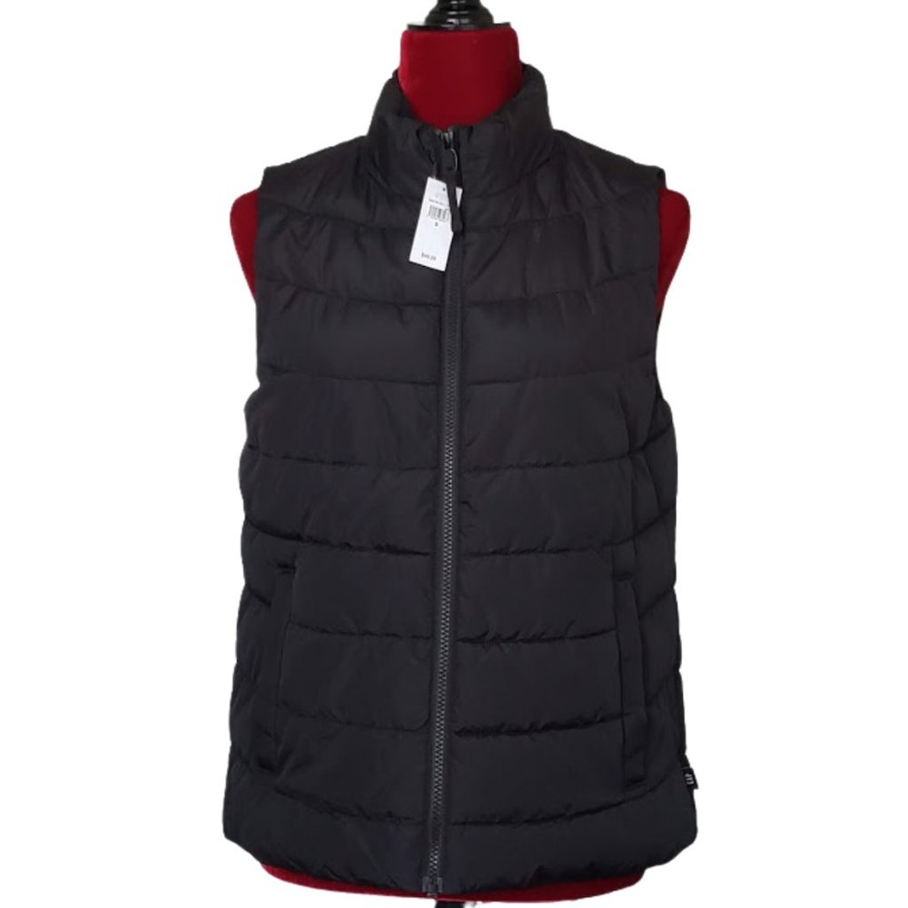 NWT Women's Gap Black Puffer Vest Jacket SZ: Small - Picture 5 of 14